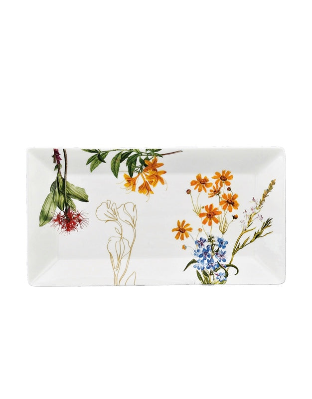 Piatto rettangolare in porcella New Bone China "Laila"