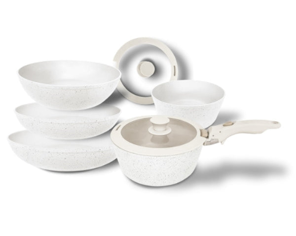 Batteria pentole "Meridia" Bianca Salvaspazio - 8pz