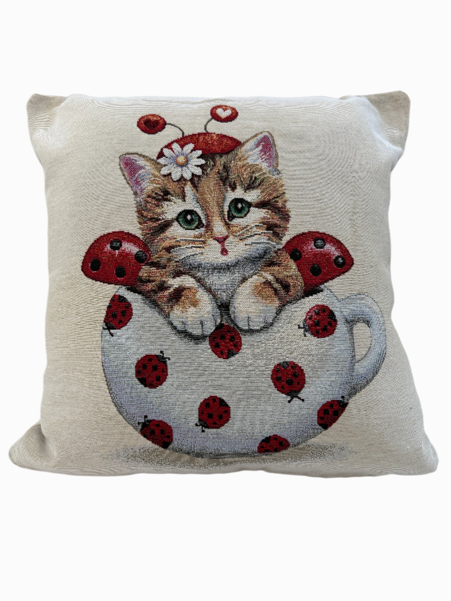 Fodera cuscino in gobelin - gatto