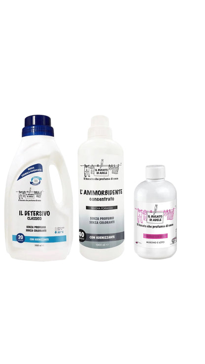 Kit Detersivo - Ammorbidente - Concentrato profumo - Il Bucato Di Adele