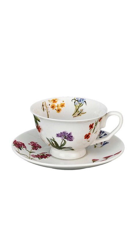 Tazza da té con piattino in porcellana -  New Bone China "Laila"