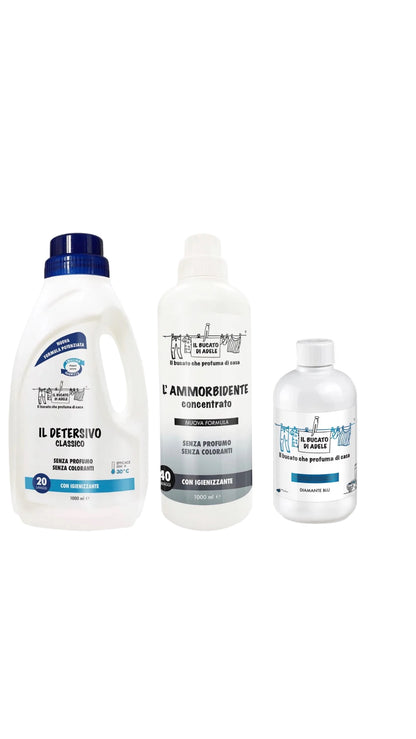 Kit Detersivo - Ammorbidente - Concentrato profumo - Il Bucato Di Adele