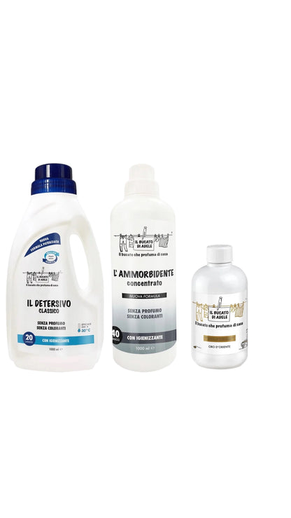 Kit Detersivo - Ammorbidente - Concentrato profumo - Il Bucato Di Adele