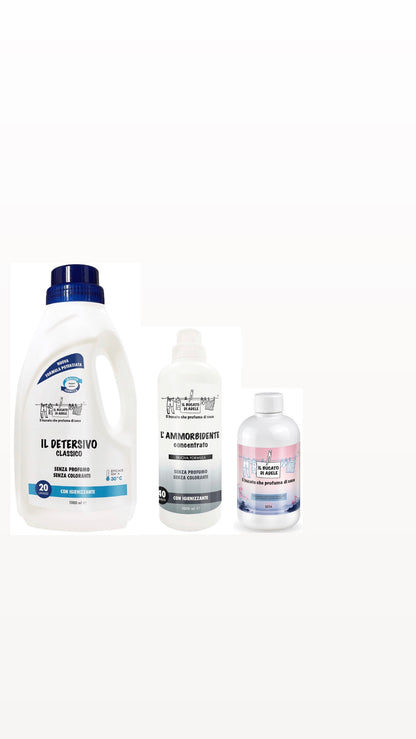 Kit Detersivo - Ammorbidente - Concentrato profumo - Il Bucato Di Adele