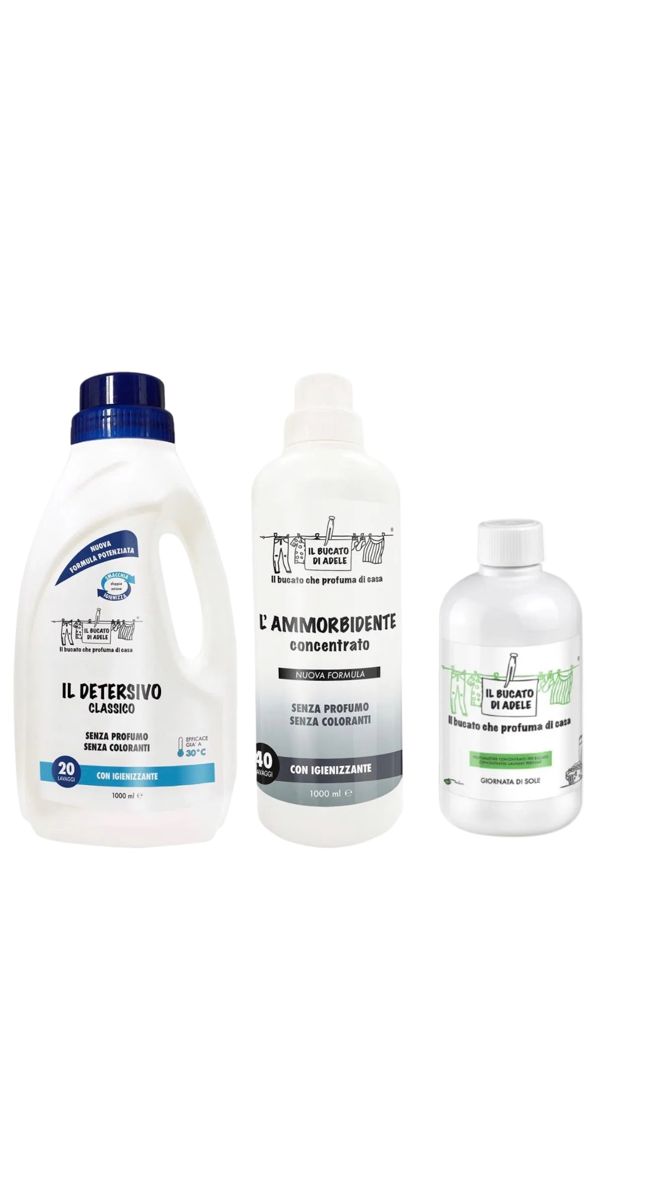 Kit Detersivo - Ammorbidente - Concentrato profumo - Il Bucato Di Adele