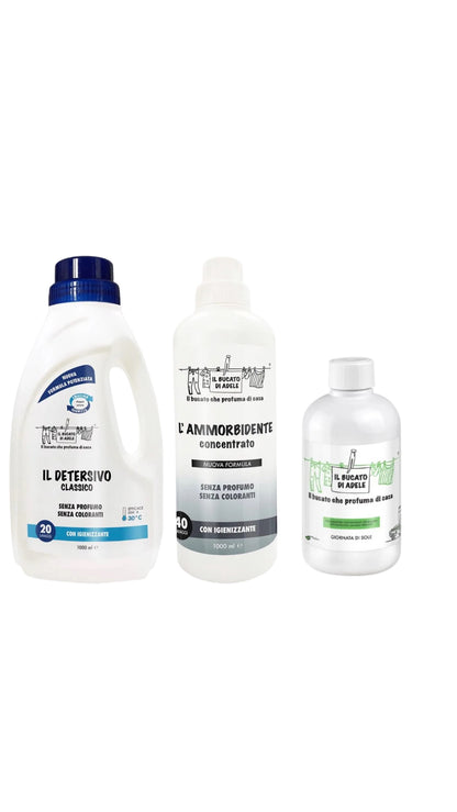 Kit Detersivo - Ammorbidente - Concentrato profumo - Il Bucato Di Adele