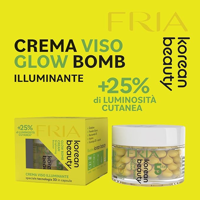 Fria Crema Viso Illuminante Anti Macchie con Glutatione, Crema Idratante Viso Donna Uniformante per Pelle Spenta, Korean Beauty 50ml - Step 5