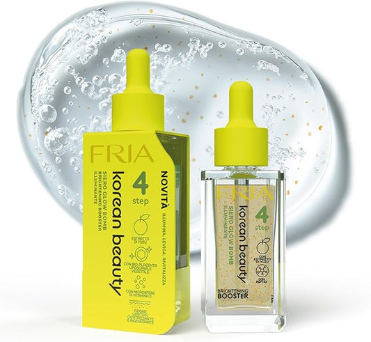 Fria Korean Beauty Siero Viso Illuminante con Estratto di Yuzu, Formula Innovativa con Mycrosfere di Vitamina E, Dermatologicamente Testato, Confezione da 30ml