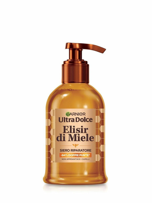 Garnier Ultra Dolce Olio Nutriente, Per Capelli Secchi, Crespi e Mossi, Capelli Ridefiniti e Nutriti, Con Olio di Avocado e Burro di Karité, Ravviva Onde, 120 ml
