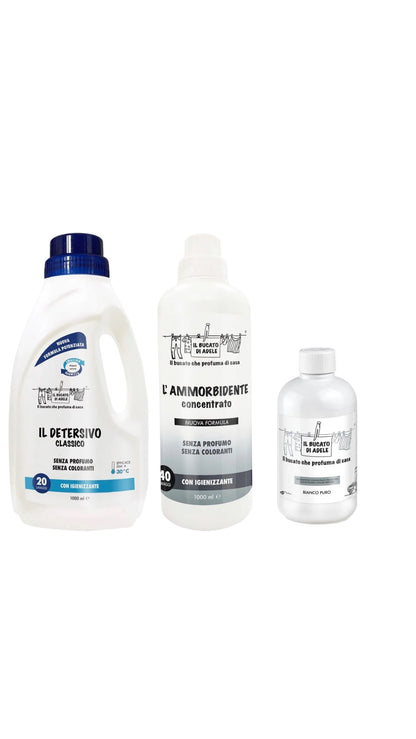 Kit Detersivo - Ammorbidente - Concentrato profumo - Il Bucato Di Adele