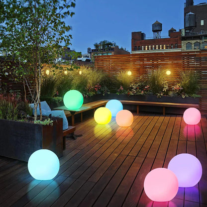 Luce Solare Giardino Sfera RGB 16 Colori