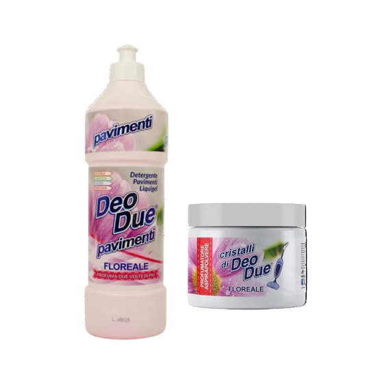 Combo pavimenti Deo due - Cristalli profumati e lavapavimenti