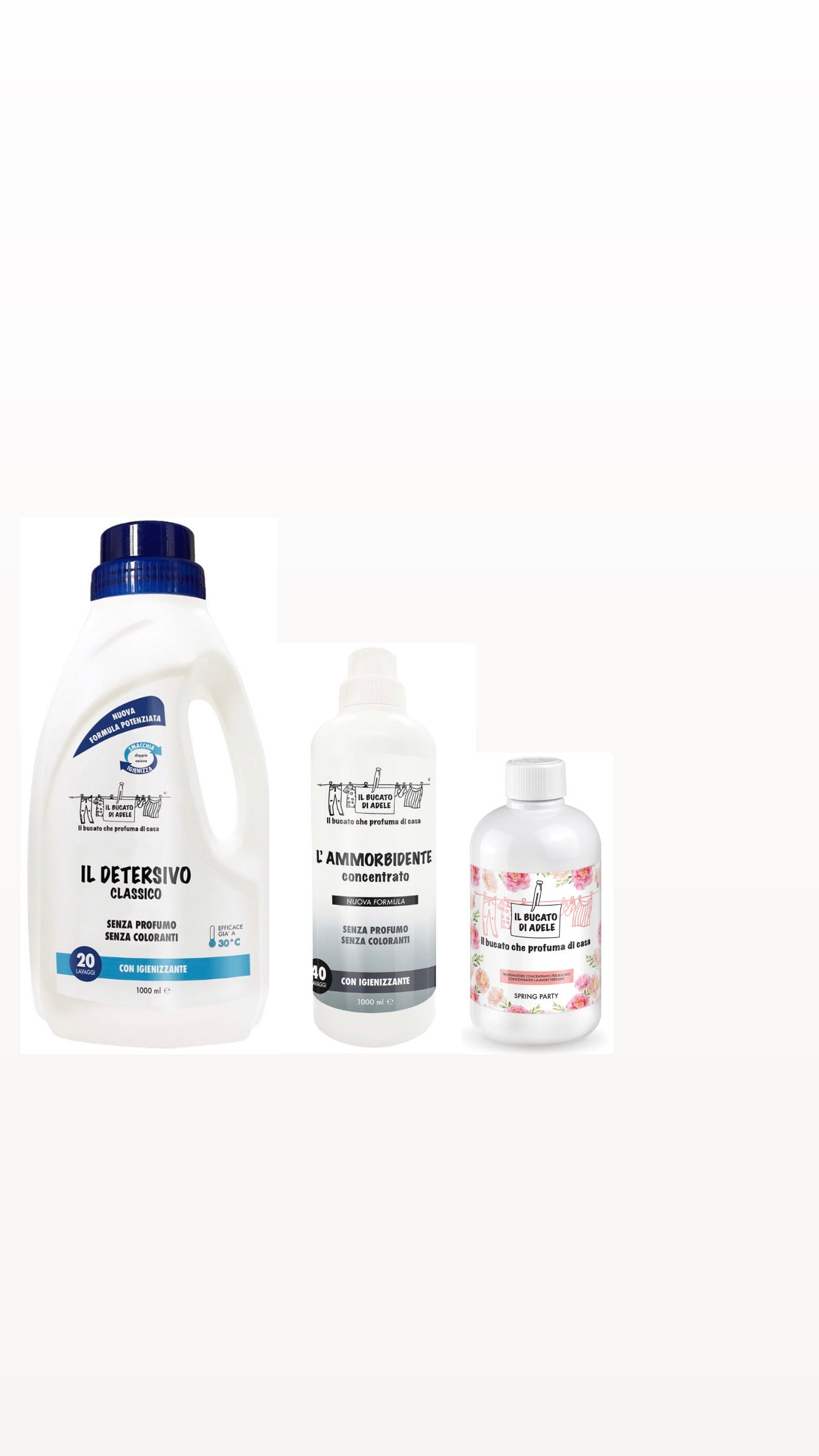 Kit Detersivo - Ammorbidente - Concentrato profumo - Il Bucato Di Adele