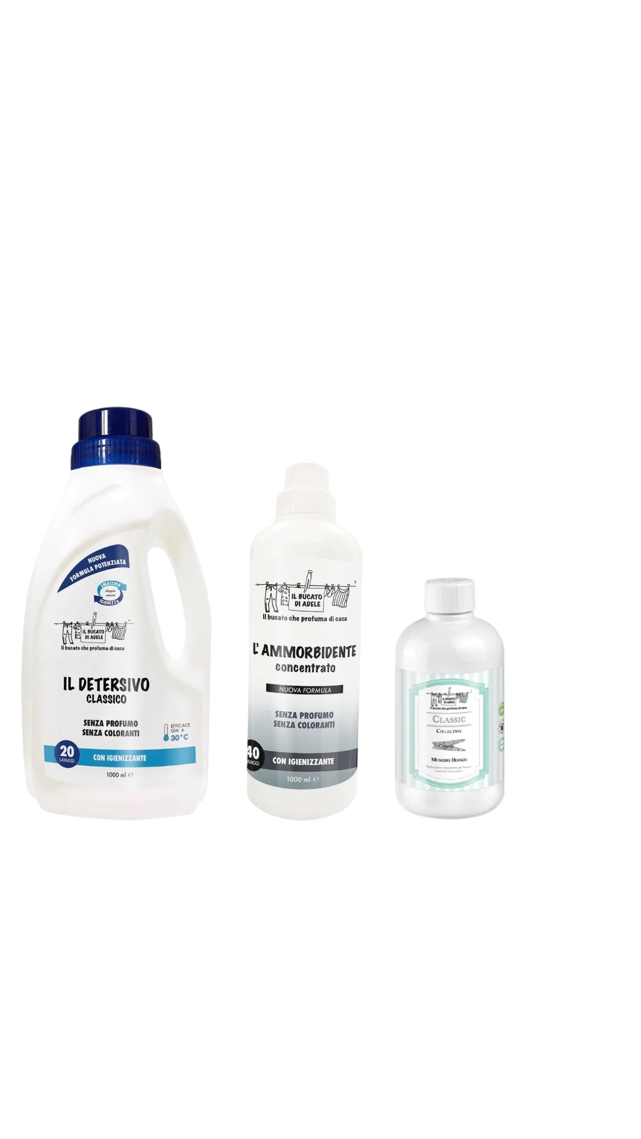 Kit Detersivo - Ammorbidente - Concentrato profumo - Il Bucato Di Adele