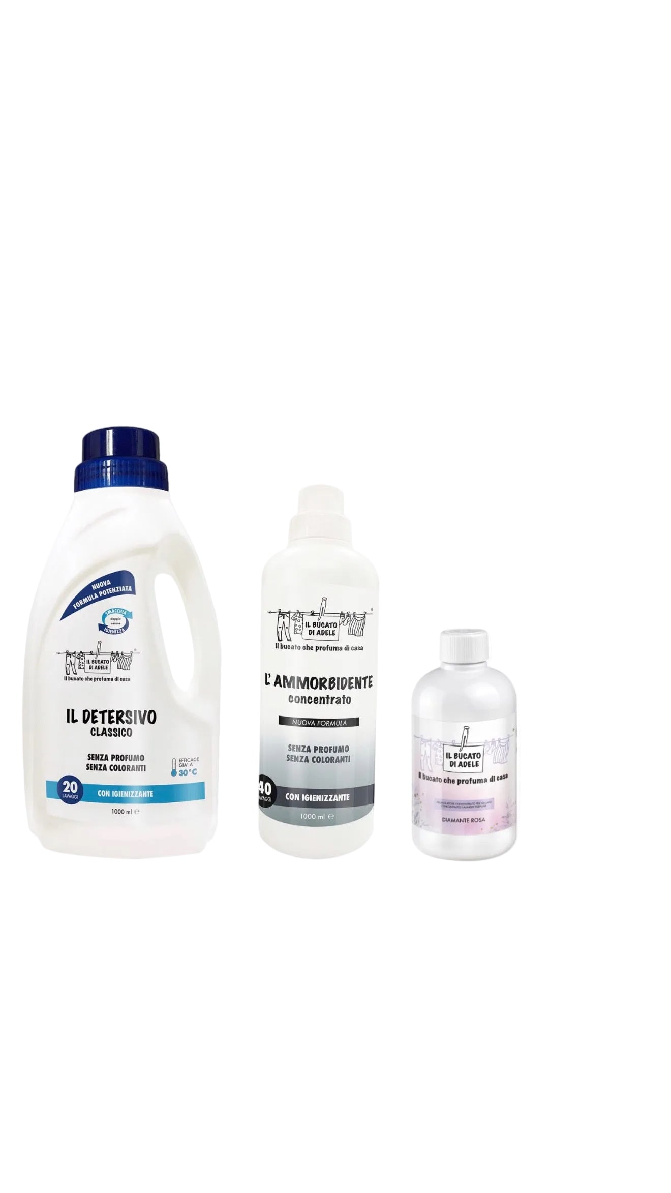 Kit Detersivo - Ammorbidente - Concentrato profumo - Il Bucato Di Adele