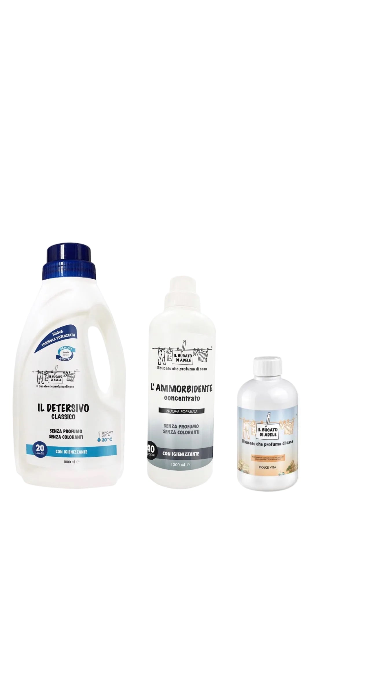 Kit Detersivo - Ammorbidente - Concentrato profumo - Il Bucato Di Adele