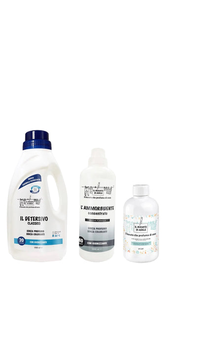 Kit Detersivo - Ammorbidente - Concentrato profumo - Il Bucato Di Adele