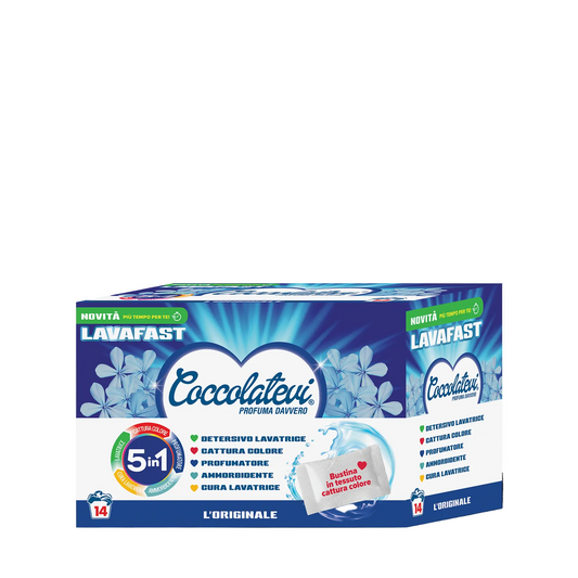Coccolatevi 5 in 1 - Detersivo-Ammorbidente-cattura colore-Profumatore-cura lavatrice