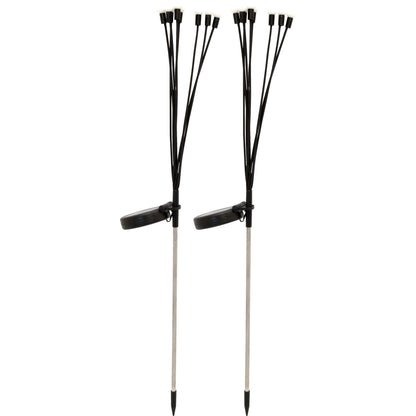 Luci Lucciola Set 2 pezzi, 8 Luci solari con picchetto 69 cm