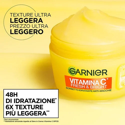 Garnier Fresh & Bright Crema Sorbetto Idratante Anti-macchie